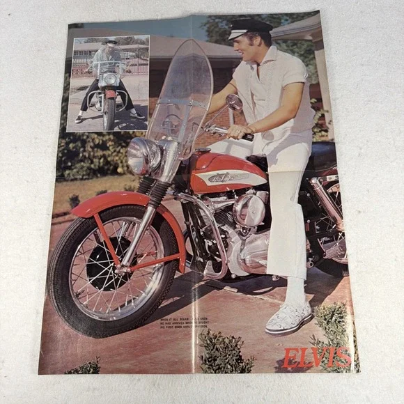 Vintage Elvis Presley Magazines Lot w 2 Full Size Posters Fan Collector - Picture 10 of 11